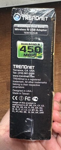 NEW Trendnet TEW-684UB 450MBPS Dual Band Wireless N USB Adapter **Sealed - Picture 4 of 5