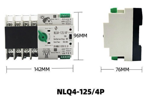 Interruptor de transferencia de fuente de alimentación doble Interruptor automático Transfer Switch 4P 100A& - Imagen 3 de 13