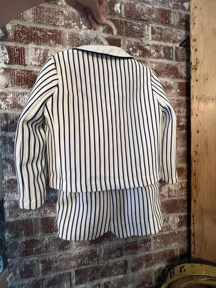 3 Piezas “imp Originals” Talla 6 Niños Eton Seersucker Traje Chaqueta Abrigo/De Colección Nuevo de Lote Antiguo Foto 3 de 4