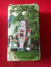 Vintage Robot Tin Toy Wind Up W/ Key New In Box  6  