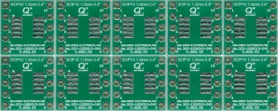 SOP10, SSO10, SSOP10, SOIC10, MFPS10 mit 1.00mm auf DIP 0.4'' - 10 Stück [DE]