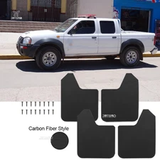 4 Mud Flaps Splash Guards Mudguards Front +Rear For Nissan Frontier Carbon Fiber