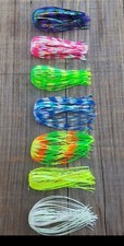 10 Pk Hole in One Silicone Mylar Skirts 4" Spinnerbait Buzzbait Jigs pike