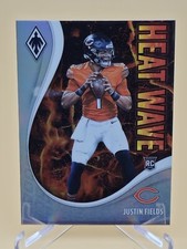 2021 Panini Phoenix  Football Justin Fields Rookie Heat Wave Silver #16 RC