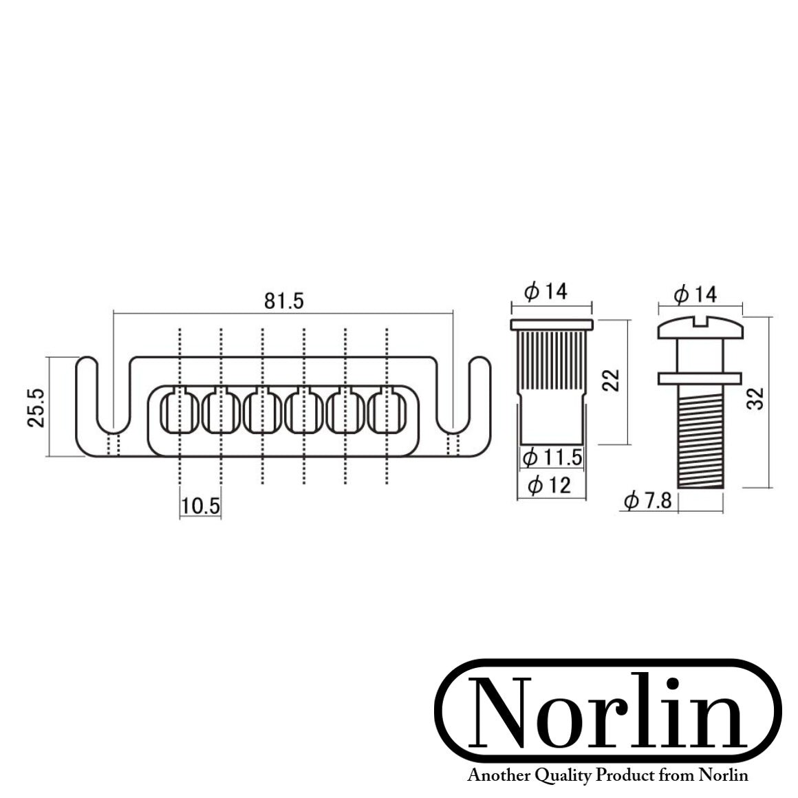 Norlin Adjustable Wraparound Bridge for Gibson® Guitars - Compare to Leo Quan