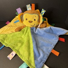 Taggies Patchkin Pals Plush Monkey Lovey Baby Security Blanket Bright Colorful