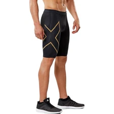 NEW 2XU MCS Men's Run Compression Shorts Black/Gold XXL No BOX