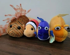 Ganz Webkinz Lot Of 4 Fish Lionfish Clown Fish Purple Goldfish Fantail No Codes