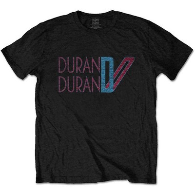 Men's Duran Duran Double D Logo Slim Fit T-shirt Medium Black