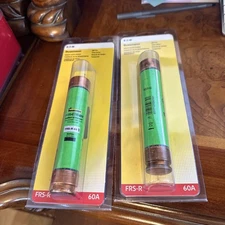 2 lot Bussmann FRS-R-60 Fuse, 60A Dual Element Time-Delay RK5 Fuse 600 Vac