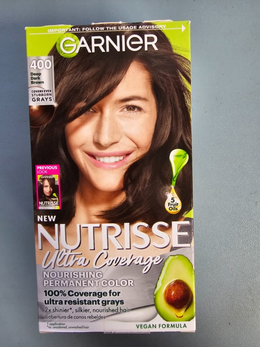 VALANROSE DARKBROWN 400g×2 2x Garnier Nutrisse Creme Permanent Hair Color 400 DEEP DARK BROWN