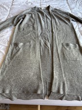 Veronica Beard Gray 100 Cashmere Long Open Sweater Womens Small