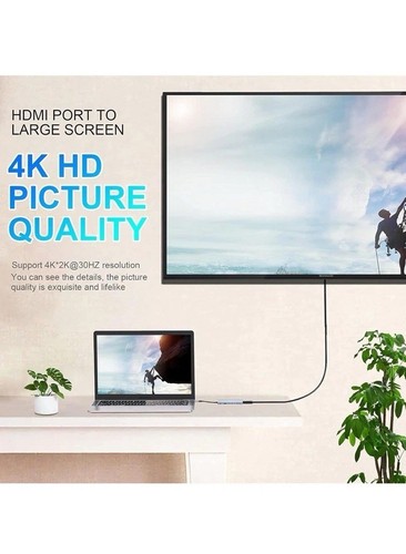 Station d'accueil hub USB type C 11 en 1 double écran HDMI PD VGA USB 3.0 RJ45 port - Photo 3/3