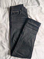 RRP£225 Mens Nudie Steady Eddie II Dry Black Selvage Jeans W30 L32 Made In Italy
