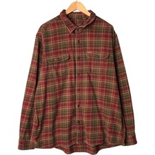 Used Orvis long-sleeved flannel check shirt men's size XXL equivalent