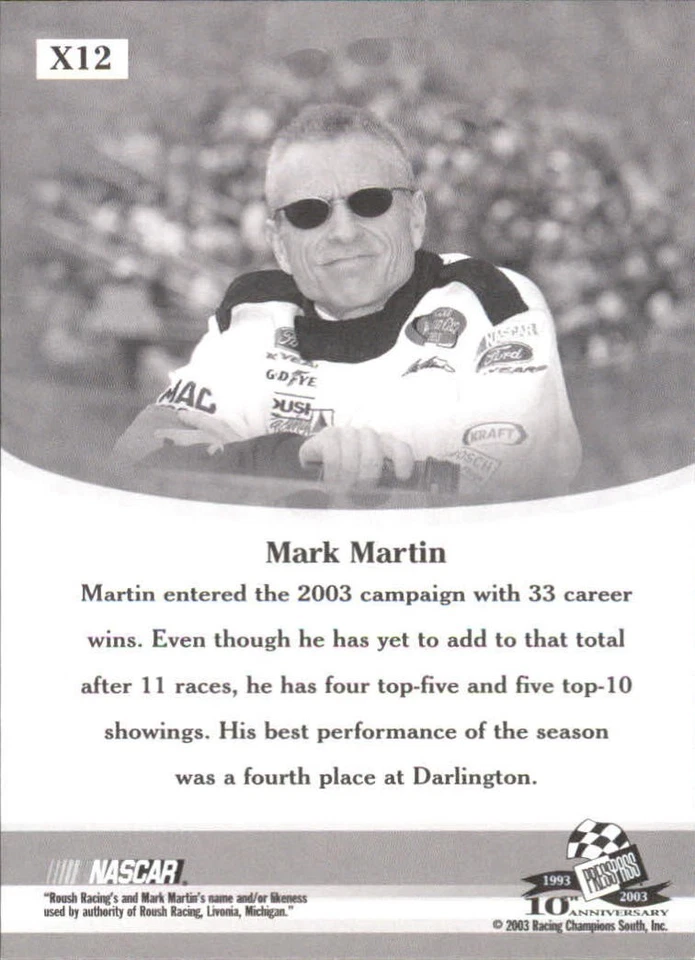 2003 VIP Explosives #X12 Mark Martin - RAC - Image 2 of 2