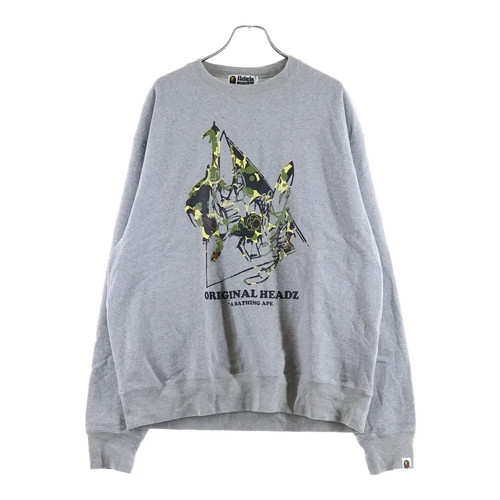 A Bathing Ape Abasing Unkle/Mo Wax Original Headz Double-Sided Print Crew Neck S