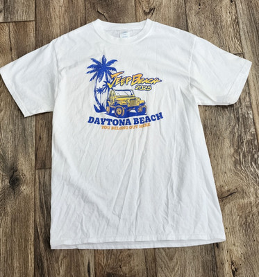 Daytona Beach Jeep Event 2025 T Shirt White M Tee Crew Neck You Belong Out Here