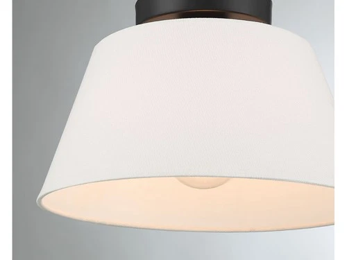 Bellevue SHCF95384 12"W Semi-Flush Ceiling Fixture - Nickel - Picture 3 of 12