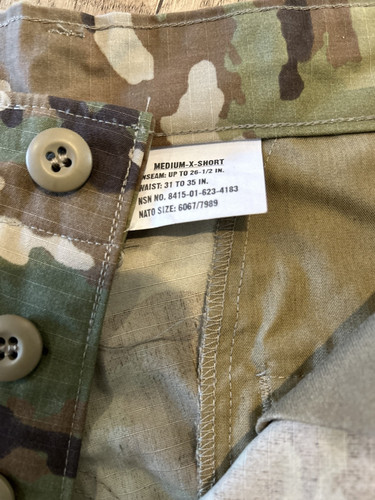Army / Air Force OCP Combat Trouser pants Medium X-Short New With Tags - Bild 3 von 3