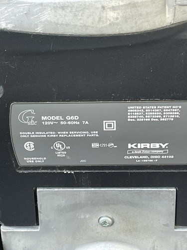 Kirby 2001 Limited Edition Upright Vacuum Cleaner G6D Micron Magic Tested/Works - Picture 4 of 8