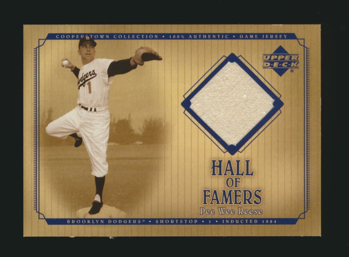 2001 UPPER DECK HALL OF FAMERS PEE WEE REESE DODGERS JRSY RELIC *1717
