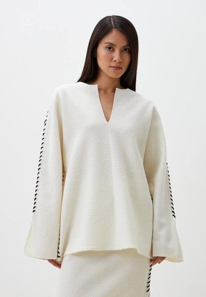 Women By Malene Birger Sweater White Wool 40 / L /