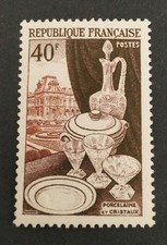 SORTI ALBUM FRANCE TIMBRE METIERS D ART 972 PORCELAINE 1954 NEUF** MNH LUXE