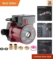 93W Recirculating Pump for Fast Hot Water - 3-Speed Control and Adapter Included