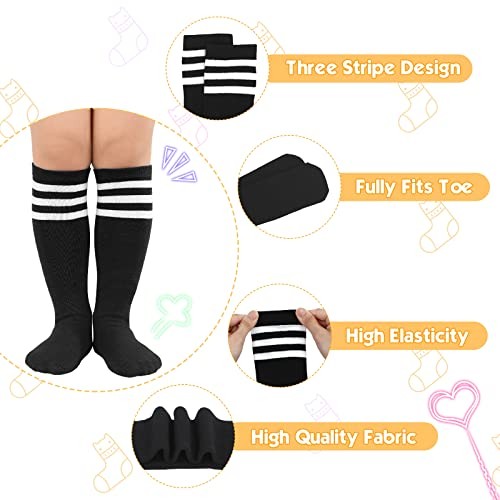 Kids Toddler Soccer Socks Knee High Tube long 3-6 Years 1 Pack White Blue Red - Picture 5 of 8