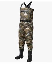 BASSDASH Bare Camo Neoprene Fishing Waders Men Insulated Bootfoot Size 15
