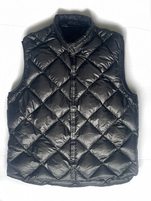 Men s Montbell Diamond Quilted Goose Down Vest Size XL Black
