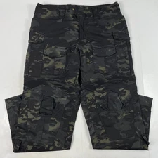 Idogear Pants Mens 2XL XXL Black Camouflage Canvas Cargo Ripstop Rugged Combat