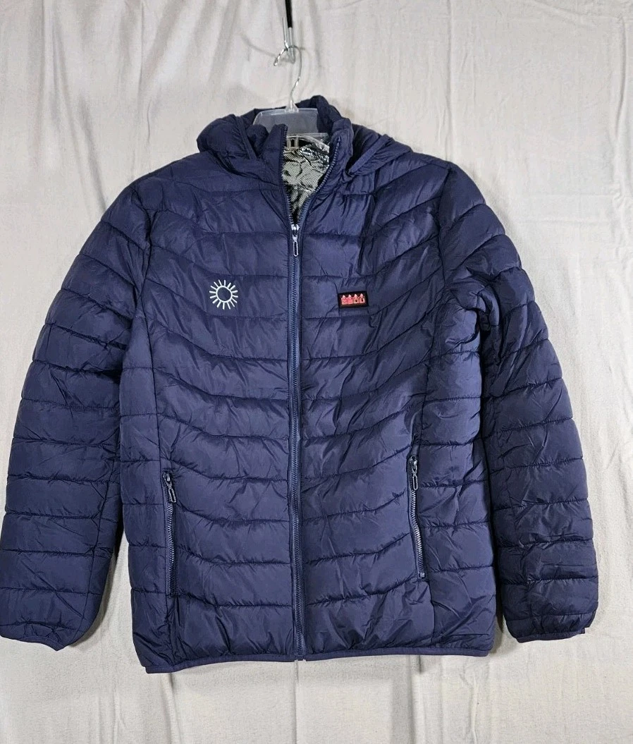 Men Size M Blue Heated Puffer Jacket Electric Heating Coat Hood No Battery
Opens in a new window or