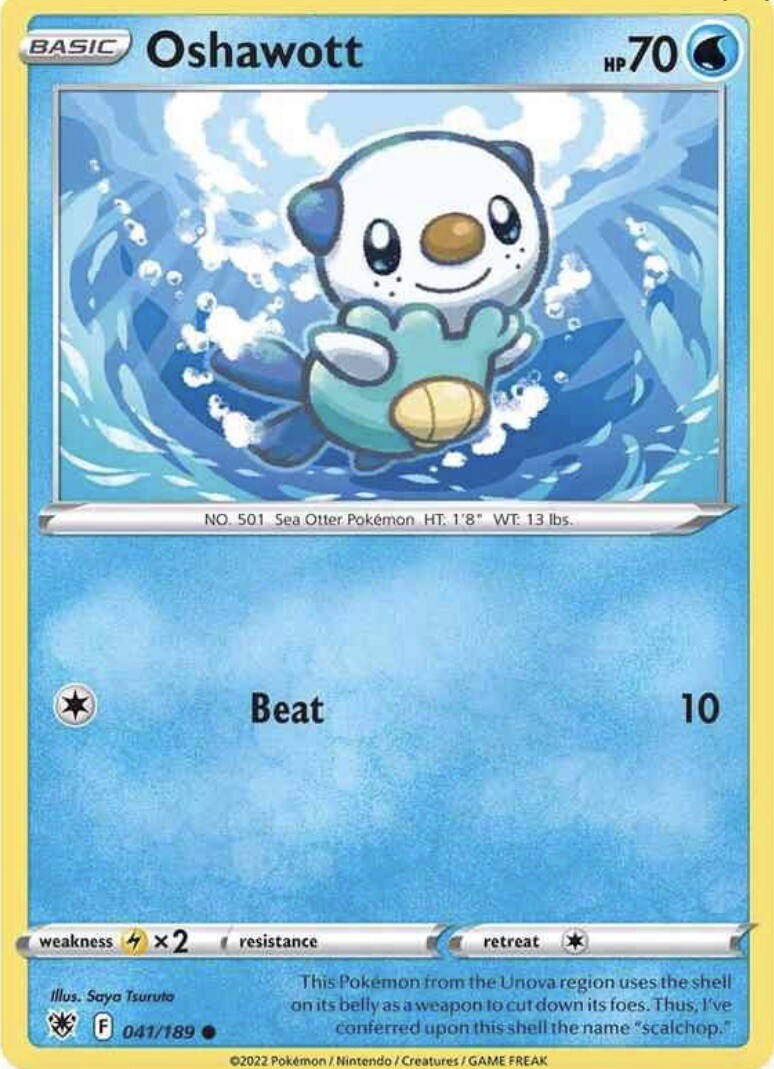 Pokemon Card 041/189 OSHAWOTT - ASTRAL RADIANCE - COMMON - NM