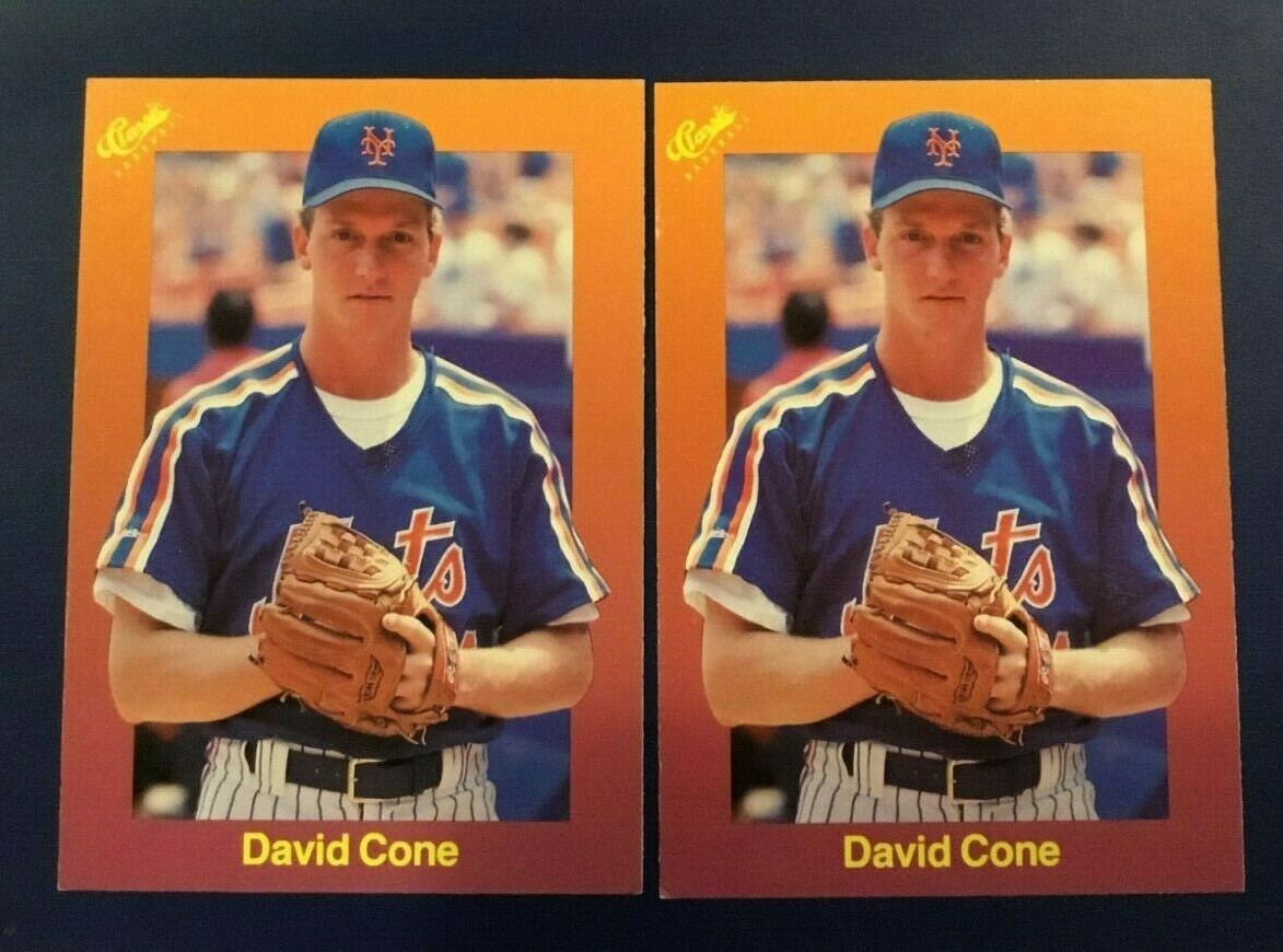 1989 Classic Purple # 125 DAVID CONE New York Mets Lot 2 Baseball Cards 