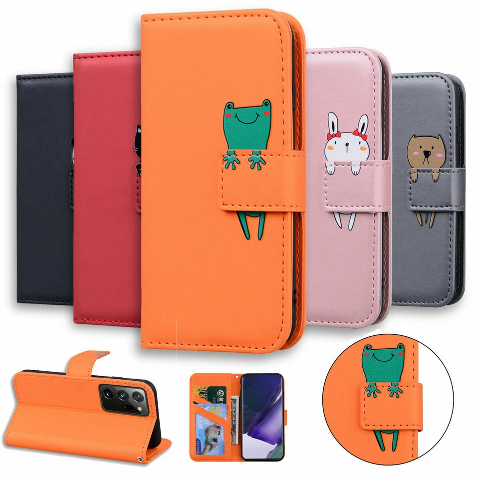 Cartoon Card Wallet Leather Flip Phone Case For Samsung Galaxy A20E A70 A82 A22 - Image 2 of 4