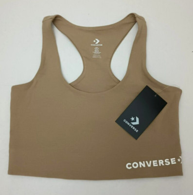 Converse Star Chevron Bra Top Women's Size S Color: Nomad Khaki (Beige) - Sample