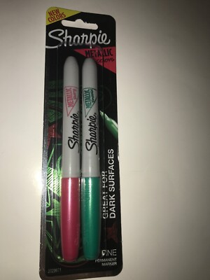 Sharpie Metallic Permanent Markers, Fine Point, Emerald & Ruby 2029671