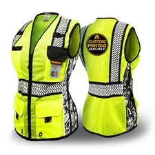 KwikSafety RoadBOSS Premium | Truck Tread Design | Hi Vis Safety Vest for Women