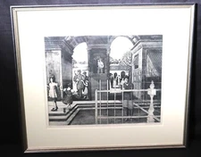 Robert Neffson Original Signed Lithograph Print 2/20 Gates Series #1 Framed