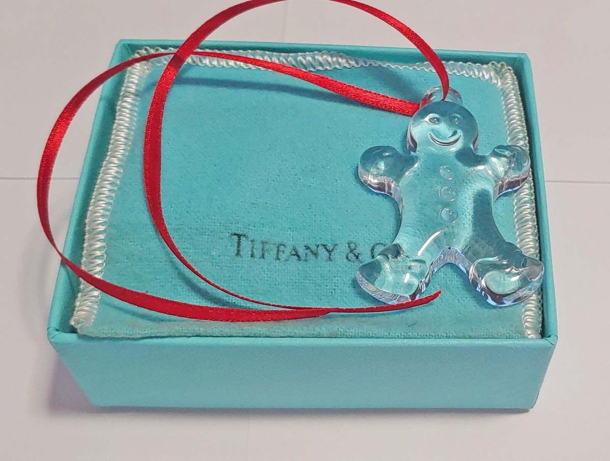 ティファニー　man Ornament TIFFANY & CO. Crystal Christmas Gingerbread man Ornament