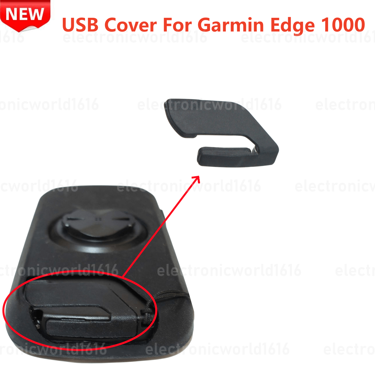 For Garmin Edge 1000 Cycling GPS Black Rubber Cap USB Charging
