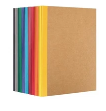 EOOUT 26 Pack A5 Kraft Notebooks, Composition Notebooks, Lined Journals Bulk
