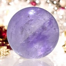 Amethyst Crystal Marble Sphere Meditation Stone