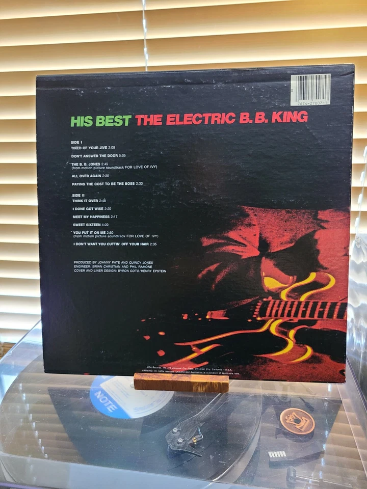 B.B. King, His Best, The Electric B.B King, MCA 27007, VG+/VG+ Foto 2 de 3