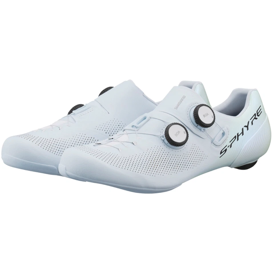 Zapatos de ciclismo Shimano ROAD sin clip para hombre RC9 carbono S-PHYRE SH-RC903 Boa - blancos Foto 2 de 4