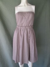 MARC JACOBS CHINCHILLA BEIGE KHAKI BUSTIER DRESS LINEN TOP 8 6 M S SKIRT DVF NEW