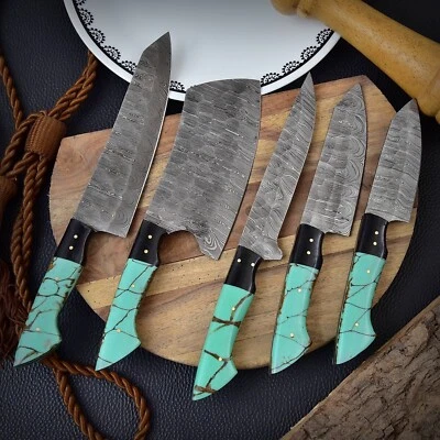AJ SANITY KNIVES CUSTOM HANDMADE DAMASCUS STEEL CHEF KNIFE SET KITCHEN KNIVES SET BONING x-135