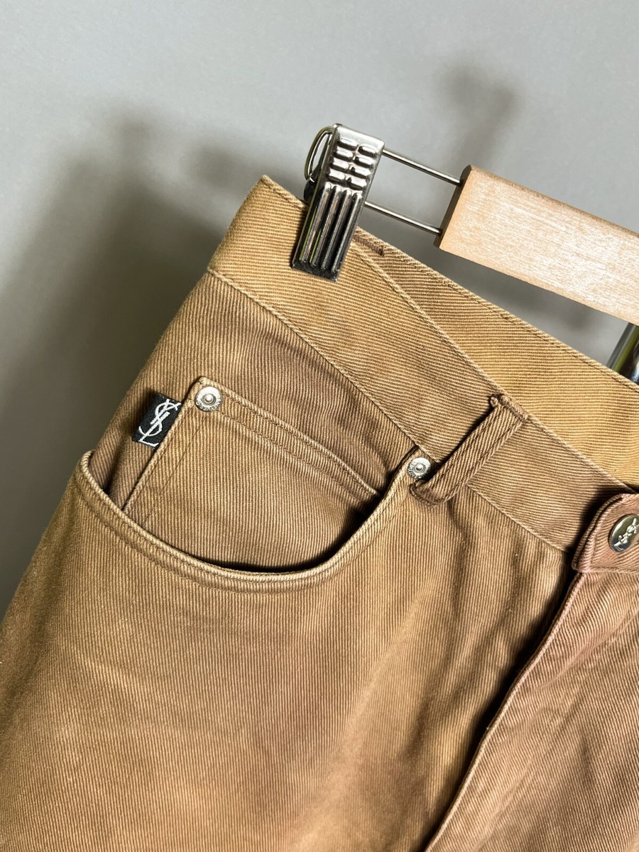 90s Yves Saint Laurent YSL Jeans Denim Brown Men's Pants Sz 30 | eBay